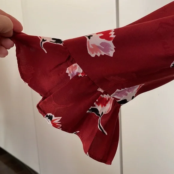 Rebecca Taylor Dress Paintbrush Floral Silk Blend Lined, Size 4 - Picture 8 of 16